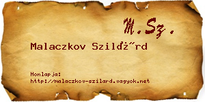 Malaczkov Szilárd névjegykártya