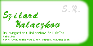 szilard malaczkov business card